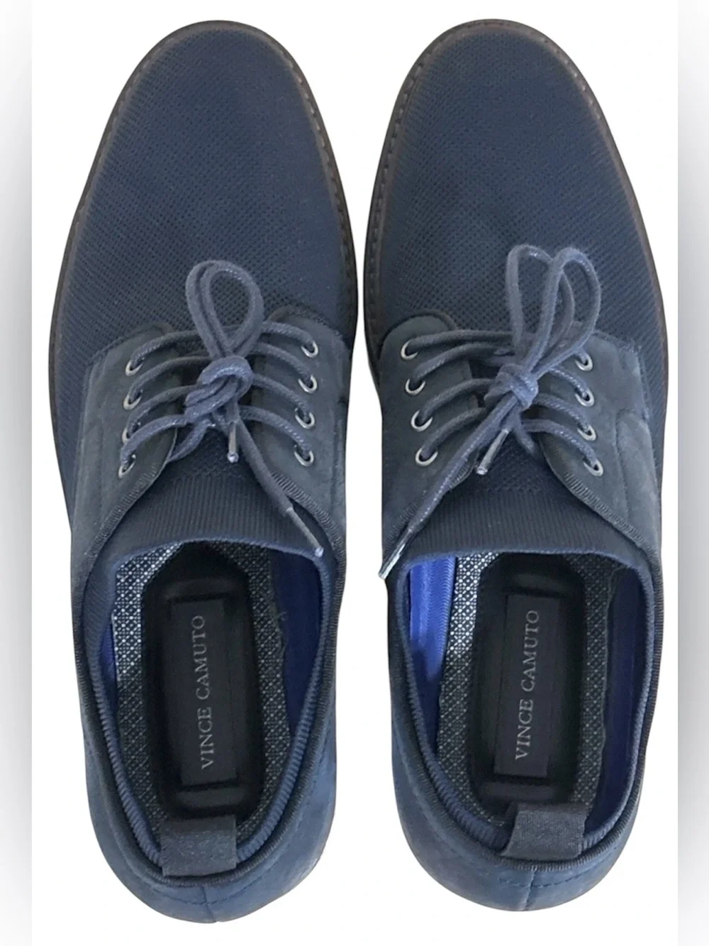 Vince Camuto Vy-Eero Navy and White Hybrid Oxford Dress Sneakers - Sz 10.5